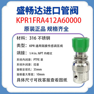 Régulateur de pression Swagelok 1/4 po Vanne de réduction de pression d'air/gaz en acier inoxydable NPT - Product Image 2