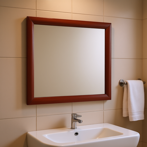 Miroir de salle de bain rectangulaire mural en bois de cerisier, style traditionnel, Glory Furniture Marilla - Product Image 2