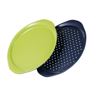 Su misura 0.6mm strumento forno per uso alimentare antiaderente rotondo tortiera <span class=keywords><strong>teglia</strong></span> per Pizza con fori forno per pane <span class=keywords><strong>teglia</strong></span> - Product Image 1