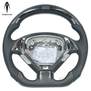 Volant de course LED durable compatible avec <span class=keywords><strong>Infiniti</strong></span>, convertible pour G25 <span class=keywords><strong>G37</strong></span> G35 Ex25 Ex35, volant personnalisé en fibre de carbone - Product Image 2