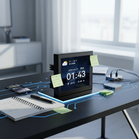 YUSHUN YC717-01FD Touch-LCD-Bildschirm Fenstersteuerung mit LED-Beleuchtung ABS & Glas Kabelgebunden