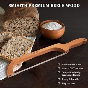 Cuchillo para Pan <span class=keywords><strong>de</strong></span> Acero Inoxidable con Hoja Serrada, Certificado LFGB, con Mango <span class=keywords><strong>de</strong></span> Madera FSC, Herramienta Profesional para Panaderos, Libre <span class=keywords><strong>de</strong></span> BPA, para el <span class=keywords><strong>Mercado</strong></span> <span class=keywords><strong>de</strong></span> la UE - Product Image 5