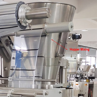 Machine d'emballage verticale automatique pour poudres en sachets et bouteilles, haute précision, contrôle PLC + panneau de commande en anglais, pour jus, boissons et produits chimiques