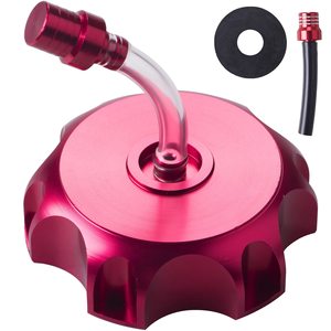 Bouchon de réservoir d'essence en aluminium CNC rouge avec soupape de reniflard pour SSR <span class=keywords><strong>125</strong></span> Taotao DB10 DB14 SDG107 Probike 50cc 90cc 110cc 150cc - Product Image 1