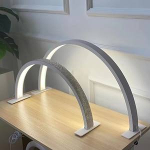 24 pulgadas LED UV belleza <span class=keywords><strong>media</strong></span> <span class=keywords><strong>luna</strong></span> bordado lámpara uñas pestañas ceja tatuaje cuidado en forma <span class=keywords><strong>de</strong></span> U lámpara <span class=keywords><strong>de</strong></span> pie para sombra <span class=keywords><strong>de</strong></span> ojos - Product Image 1