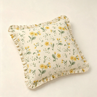 Housse de coussin décorative carrée en coton imprimée numériquement, durable, 17,7 pouces, pour canapé de salon, directement de l'usine
