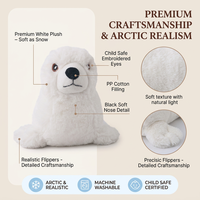 Ensemble de jouets en peluche personnalisés sur le thème des animaux arctiques : phoque blanc, lapin, renard – Poupées douces et câlines sur le thème de l'hiver – Cadeau pour enfants – Fabrication OEM ODM
