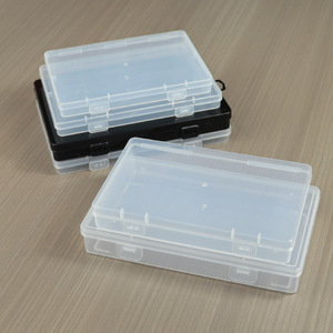 Rectangular Empty Plastic <b>Storage</b> <b>Box</b> With Flip Top For Office Desktop Organization Solid Color PP <b>Material</b> - Product Image 1