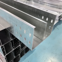 200 150 2mm Düşük Maliyetli Korozyon Önleyici Q235 Önceden Galvanizli Bölücülü Masif Kablo Kanalı İç Mekan Düşük Bütçeli Kablo Projeleri İçin
