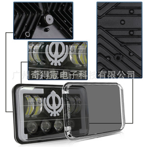 Wrangler <b>Led</b> <b>Headlights</b> 5.75 Inch Square Lens High Low Beam Integrated Off Road Vehicle Light 15000 Lm 70 W - Product Image 4