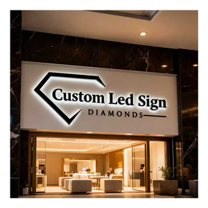 Letreros Comerciales LED, Letrero con Logotipo Retroiluminado, Letras de Canal LED con Espejo Dorado, Letrero de Lujo para Spa, Salón de Masajes, Recepción, Exhibición de Pared - Product Image 1