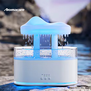 Humidificador de luz nocturna de aromaterapia de aire de 500Ml difusor de Aroma de nube de lluvia con sonido de lluvia - Product Image 4