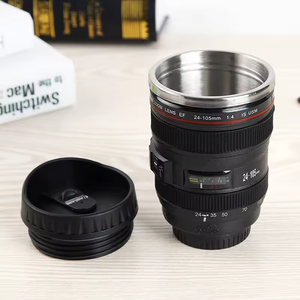 Tasse publicitaire personnalisée de haute qualité 400ml SLR Creative Doublure en acier inoxydable <span class=keywords><strong>Objectif</strong></span> de caméra Tasse à café isolée et couvercle Conception spéciale - Product Image 3
