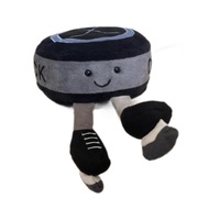ODM UK JC High Version 10cm Ice Hockey Puck Super Soft Plush PP Cotton Weighted Bottom Embroidered Cross Sticks Stress Relief
