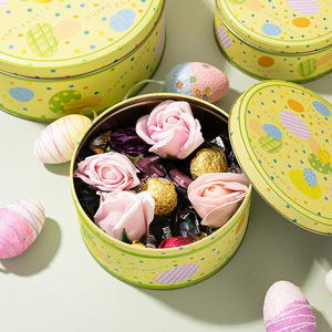 DAMAI <b>Easter</b> Tin Box Tinplate Candy Boxes <b>Easter</b> Tin Cartoon Party Treat Box Rabbit Candy Basket With Lid for <b>Easter</b> Supplies - Product Image 5