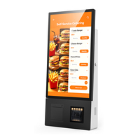 Kiosque interactif tactile sur pied de 27 et 32 pouces pour paiement et impression en libre-service, idéal pour restaurants et vente en gros en usine