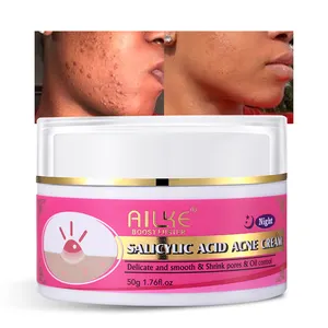 AILKE Salicylic Acid Acne Removal Cream Fade Acne Spots Shrink Pores Whitening Moisturizing Acne Whiten Cream