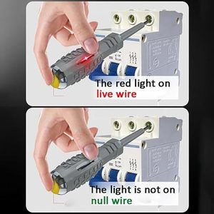 2-en-1 <span class=keywords><strong>Tournevis</strong></span> à couple élevé et double lumière Crayon de test Détecteur d'électricité magnétique fort Testeur haute tension Test de points viables - Product Image 4