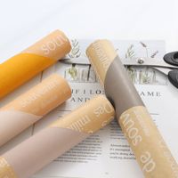 Papier Kraft Épais Vintage Evergreenwrap, Rouleau de Papier d'Emballage Couleur Unie pour Bouquets de Fleurs, Papier d'Emballage DIY pour Arrangements Floraux