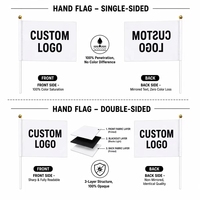 Drapeau à main du Kurdistan en polyester, taille et couleur personnalisées, avec impression numérique, pour usage promotionnel, vente en gros