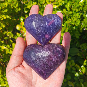 Cristal de Cuarzo en Forma de Corazón, Lepidolita Mica Púrpura Tallada a Mano, de Alta Calidad, para Decoración del Hogar y Regalos, Venta al Por Mayor - Product Image 2