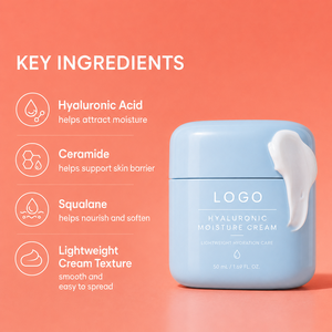 Crema Hidratante Coreana de Moda, Humectación Profunda Específica para Piel Seca y Deshidratada, 50 ml, Crema Hidratante Blanqueadora con Ácido Hialurónico para Viaje - Product Image 5