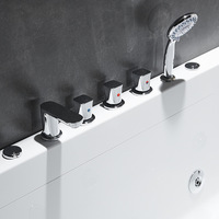KMRY 1 pièce rectangulaire autoportante en acrylique à jet tourbillon Baignoire spa moderne Design personnalisé Vente en gros Garantie de 2 ans