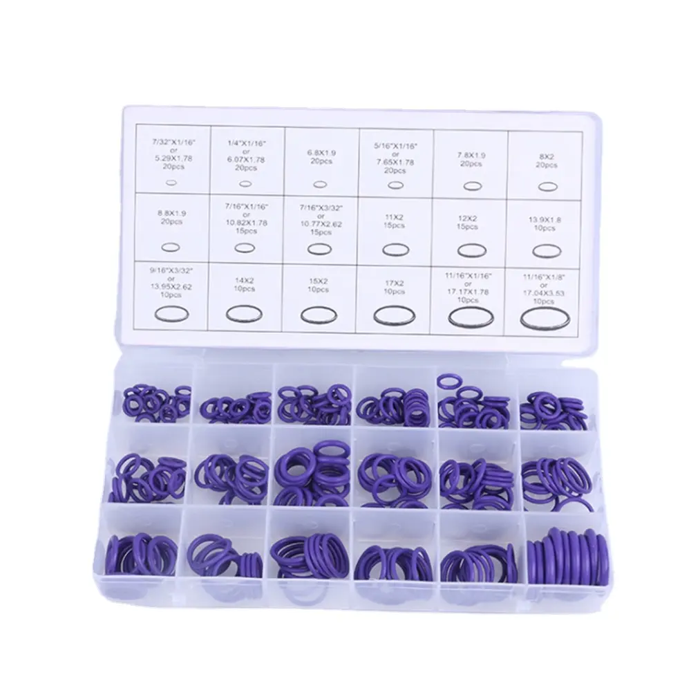 270 Cái Cao Su O Ring Máy Giặt Thủy Lực Macginery Gasket Con Dấu Assortment Kit