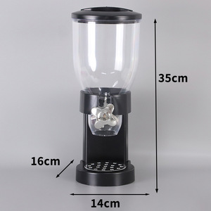 Dispensador de cereales y dulces de plástico vertical de doble cabezal moderno con tarro de almacenamiento de cocina sostenible para uso en despensa - Product Image 3