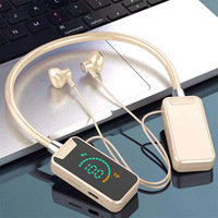 Auriculares Bluetooth S8 con Banda para el Cuello, Pantalla LED Digital, Control Táctil, LHDC, Batería de Larga Duración, IPX5 Impermeables, Chipset JL, BT 5.3 para Deportes