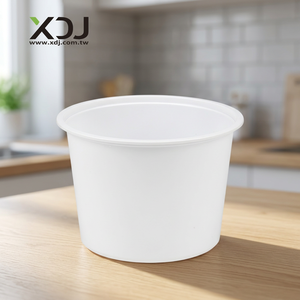 Tazón Desechable de PP Blanco Reciclable de 1975cc para Comida Caliente para Llevar, con Tapa, para Fiestas, Hecho en Taiwán - Product Image 2