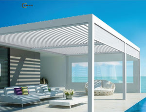 Pérgola Motorizada con Revestimiento de Aluminio en Polvo KAKADU, Muebles de Exterior Resistentes a la Lluvia para Fiestas, Disponible en una Variedad de Colores - Product Image 5
