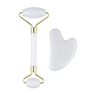 Amazon Hot Sale high quality jade roller gua sha set facial massager natural stone jade roller and gua sha tools set - Product Image 2