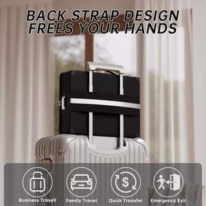 YHX <b>Fireproof</b> Safe <b>Box</b> with Lock & Waterproof Zipper Hard Fire & Water Resistant <b>Document</b> Case <b>for</b> Cash Passport Legal Files - Product Image 3