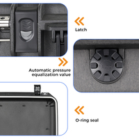 Étui rigide de protection étanche IP67 en plastique dur avec mousse personnalisée pour outils électroniques