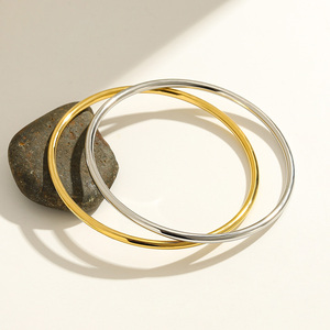 MICCI 18 Karat vergoldeter Edelstahl Anti Anlauf Schmuck Mode Hohl Einfach Trendy Wasserdicht Armreifen Armband - Product Image 2