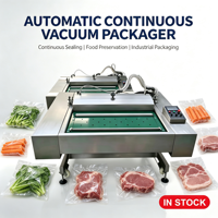 Machine d'emballage multifonctionnelle, scelleuse sous vide pour saucisses, machine d'emballage sous vide commerciale à roulement continu avec bande transporteuse