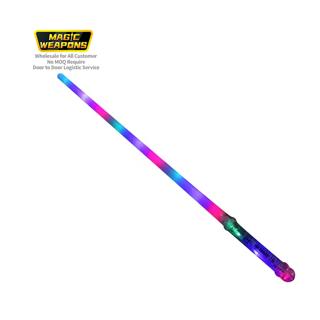 Wholesale Custom Plastic Children's Flash Sticks Luminous Toys, Hot Sale Luxury LED Lights Space Kids Toy Swords