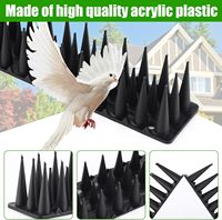 Lot de 10 pointes de clôture anti-escalade pour pigeon chat raton laveur écureuil pointes d'effarouchement d'oiseaux en plastique pour garder les oiseaux
