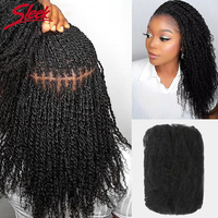 Grande Vente Cheveux Humains Péruviens Afro Kinky en Vrac Tresses Bouclées Extensions de Dreadlocks Provenant de Chine Continentale Toutes Couleurs
