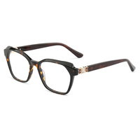 Lunettes en acétate Borregls pour femmes, nouveau design de marque, monture carrée chromée, lunettes optiques pour hommes