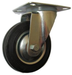 160MM Industrie <span class=keywords><strong>Medium</strong></span> <span class=keywords><strong>Duty</strong></span> <span class=keywords><strong>Swivel</strong></span> Rubber <span class=keywords><strong>Caster</strong></span> Mülleimer Rad - Product Image 1
