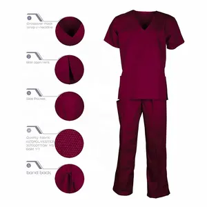 Release Brushed Manufacture Widely Used Nursing Scrubs