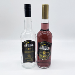 Personalizado de lujo de cuello estrecho Tall Licor Gin <span class=keywords><strong>Tequila</strong></span> Vodka Botella de vidrio vacía Botella de vodka de vidrio <span class=keywords><strong>blanco</strong></span> 750ml con tapa ROPP - Product Image 2