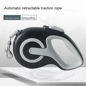Suministro directo de fábrica Correa de perro de plástico ajustable <span class=keywords><strong>Tractor</strong></span> retráctil automático para mascotas para perros grandes, medianos y pequeños - Product Image 2