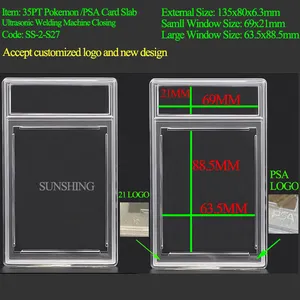 SUNSHING in plastica ultrasonica beckett con lastre di carte classificate sportive per Trading con classificazione TCG espositori in acrilico per PSA Pokemon