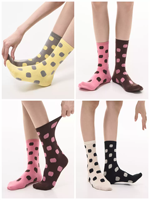 Chaussettes en coton et élasthanne pour femmes - Design sportif décontracté antibactérien, matériau durable