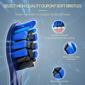 Spazzolino Elettrico Sonico Serie Blu con Sbiancamento Denti, 4 Testine, Custodia da Viaggio, Ricarica Wireless, 3 Modalità e Timer Intelligente - Product Image 3