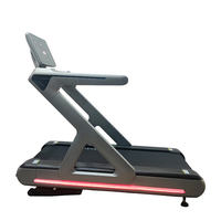 Caminadora Comercial con Luz LED Roja Frontal, Amortiguación de Impactos, Equipo de Fitness Silencioso para Gimnasio o Estudio