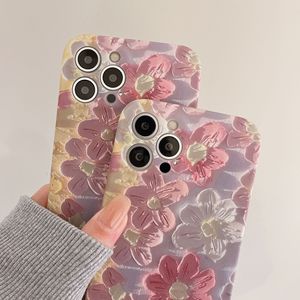 Funda de teléfono para mujer con pintura al óleo de flores para iPhone 15 pro Max, funda trasera de silicona suave para iPhone XS 11 12 13 14 series - Product Image 4